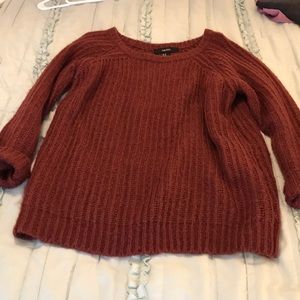 Burgundy knit sweater
